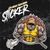 Lift Heavy, Play Hard - Vinyl Sticker - Hobo Lax