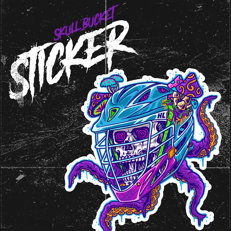 Skull Bucket - Vinyl Sticker