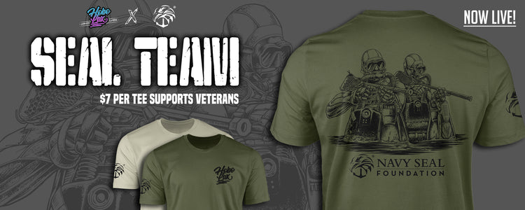 Lacrosse T-shirts for the Navy Seals Foundation. Military design supporting veterans.
